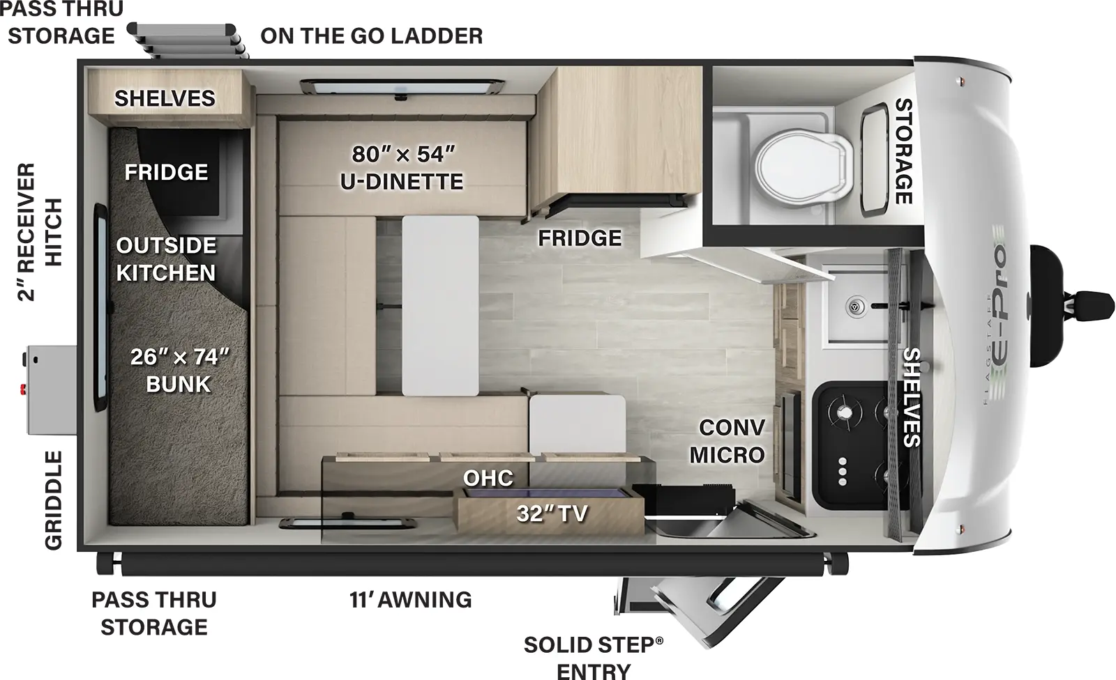 Flagstaff E Pro E15RD Floorplan